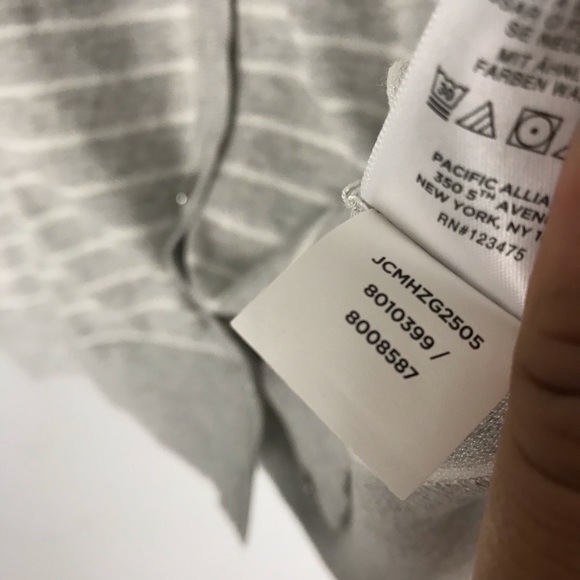 Jones Ny striped cardigan sweater grey crew neck - Picture 8 of 11